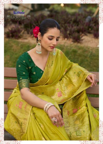 SETHNIC DOLENZA VOL-02 77006 TO 77010 DESIGNER DOLA SILK SAREE WHOLESALER IN INDIA